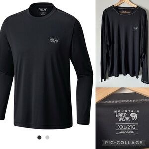 Mountain Hardwear Men's Wicked Tech long-sleeve performance shirt black XXL
